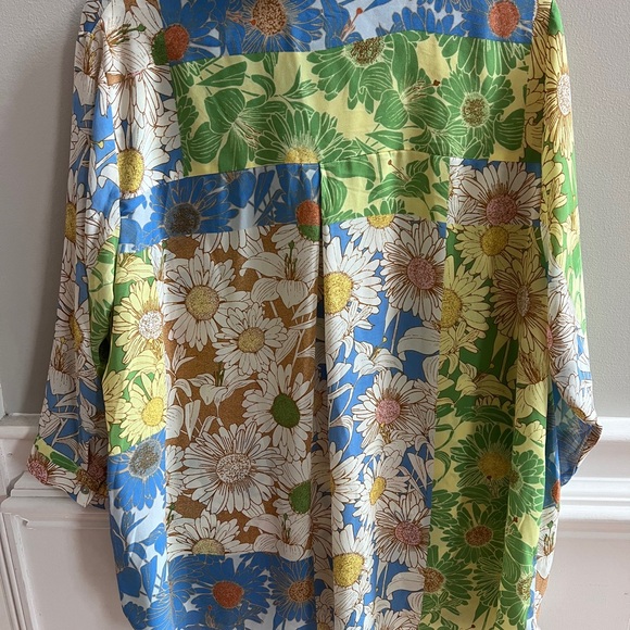 🌼 Rose & Olive Floral Shirt Dress | Size 1X - Picture 4 of 5